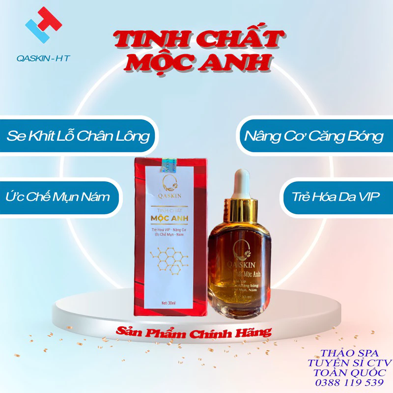 [CHÍNH HÃNG] Tinh chất mộc anh trẻ hoá da 30ml ( giảm thâm mụn rỗ , mờ nám tàn nhang )