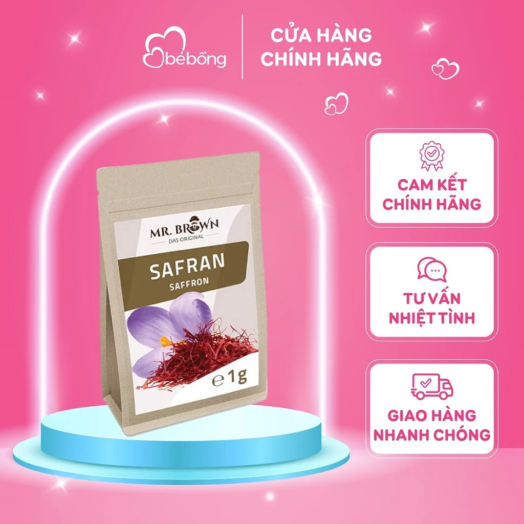 Nhụy hoa nghệ tây SAFRAN 1g Mr Brown nội địa Đức