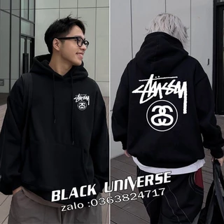 Áo HOODIE Stussy logo TRÒn chất ni bông cao cấp