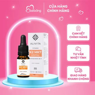 Vitamin K2 MK-7 ALIVITA 10ml cho trẻ từ sơ sinh (7/2024)