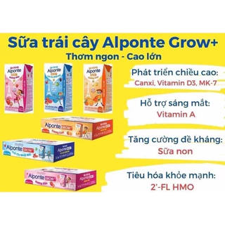 Lốc sữa chua trái cây Alponte Grow+ 4 hộp 110ml đủ vị