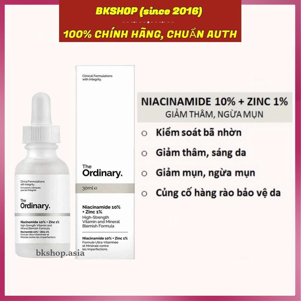 [Bản Canada] Tinh chất serum Niacinamide 10% + Zinc 1% - The Ordinary 30ml