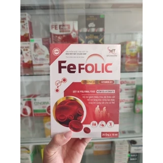 Bổ Máu Fe FOLIC MT Bổ Sung Sắt Và Acid Folic Dành Cho Bà Bầu, Phụ Nữ Đang Cho Con Bú Hộp 20 Ống x10ml