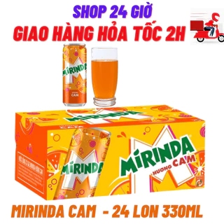 Cam Mirinda Có Ga Thùng 24 Lon