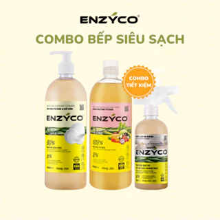 ComBo Bếp Siêu Sạch ENZYCO Nước Ngâm Rau Củ, Nước Rửa Chén Và Nước Lau Đa Năng Sinh Học