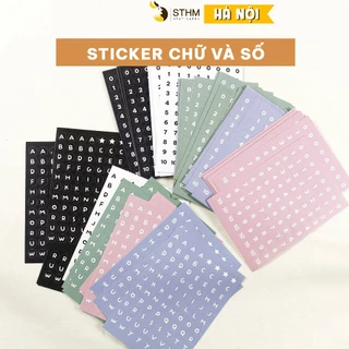 [STHM Hà Nội] - Sticker chữ và số - Trang trí sổ tay - DIY thiệp