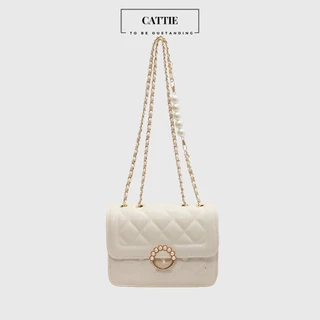 Túi xách nữ túi đeo chéo bags chần ô khoá nam châm CATTIE C039