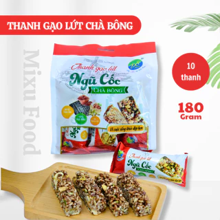 Thanh Gạo Lứt Ngũ Cốc Chà Bông - Bánh Gạo Lứt Hỗ Trợ Giảm Cân, Ăn Vặt Healthy Túi 180G