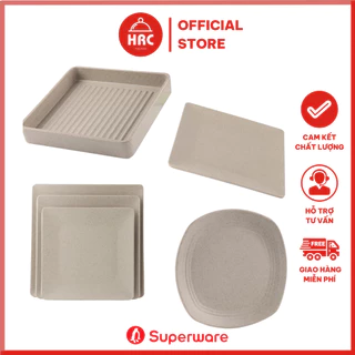 Đĩa Vuông Nhà Hàng Khay Vuông 100% Melamine Srithai SUPERWARE - Màu Nâu Sáng Light Brown