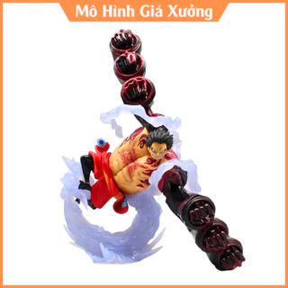 Mô Hình OnePiece Luffy gear 4 6 đấm - Cao 20cm - nặng 500gram - Figure OnePiece - Có Hộp Màu