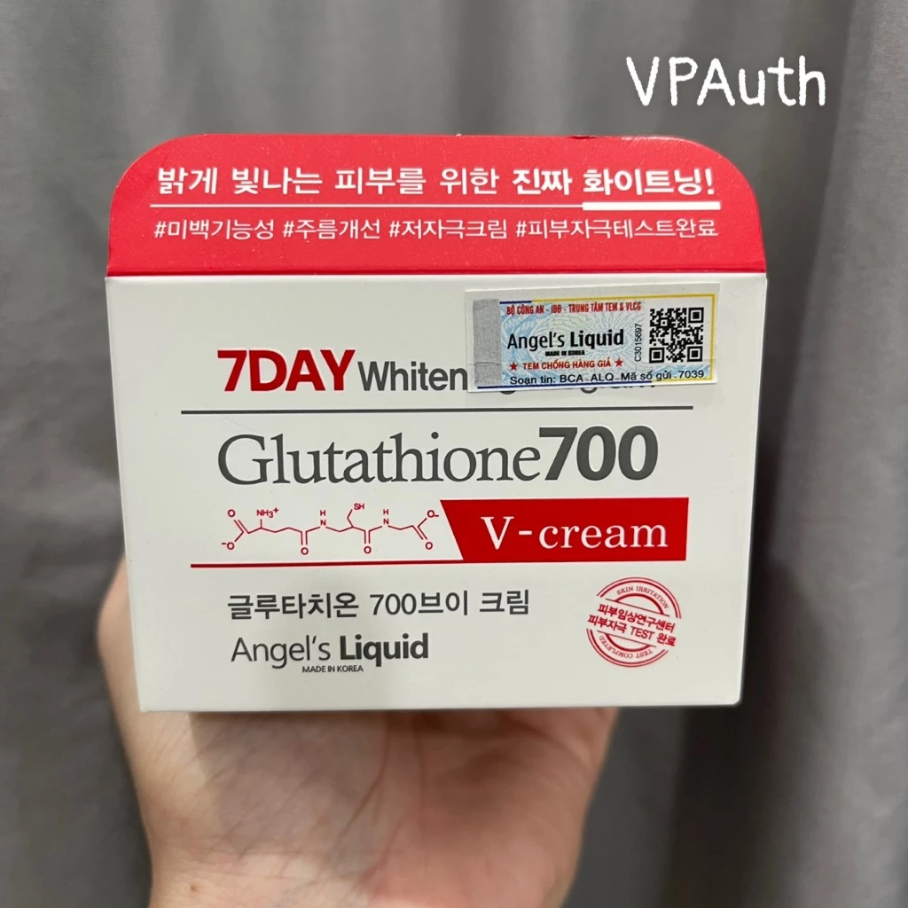 [Mã COSBAUH3 giảm 8% đơn 300K] Kem dưỡng trắng da 7DAY Angel's Liquid whitening program glutathione 700 V-cream