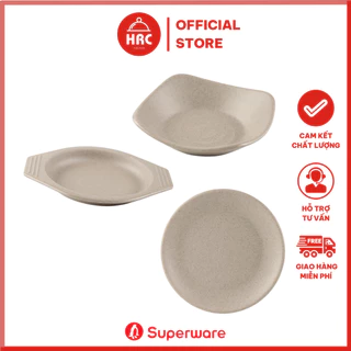 Đĩa Tròn Nhà Hàng 100% Melamine Srithai SUPERWARE - Màu Nâu Sáng Light Brown