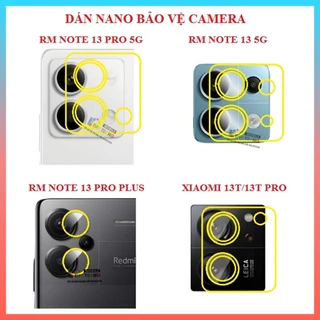Dán bảo vệ camera nano Xiaomi 13T 13T Pro Redmi Note 13 Note 13 Pro Plus Note 10 5G K60 Ultra trong suốt chống trầy xước