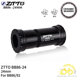 Trục giữa cốt rỗng xe đạp ZiTTO BB86 24mm (BB ép Kiểu vặn - Vòng bi Ceramic)