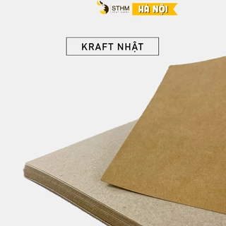[STHM Hà Nội] - 50 tờ Kraft Nhật - 160gsm và 280gsm - Làm bìa sổ, thiệp, gói hàng