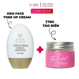 Kem face tế bào gốc Vlife chính hãng- Tặng kèm hộp tẩy tế bào chết tải biển trị giá 99k