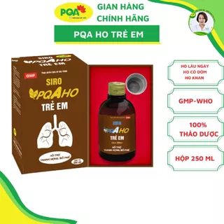 PQA Ho trẻ em dùng cho Trẻ em ho, ho lâu ngày, ho do thay đổi thời tiết, rát họng,  ngứa họng, viêm họng, khản tiếng