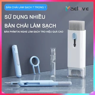 Bộ Dụng Cụ Vệ Sinh Laptop - Máy tính - Bàn Phím - Bút Vệ Sinh Tai Nghe Airpod Đa Năng 7 in 1，Dễ Dàng Đem Theo