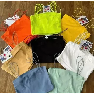 Áo croptop hai dây sợi bún cotton, thun ống ôm body - Maiclothing