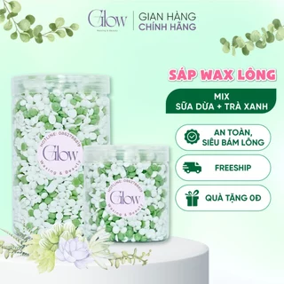 Sáp Wax Lông Trà Xanh Mix Sữa Dừa Siêu Bám Lông Siêu Bám Lông Chuyên Dùng Wax Nách, Bikini GLOWWAXING CHE TÊN SẢN PHẨM