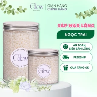 Sáp Wax Lông Ngọc Trai Siêu Bám Lông Dùng Được Cho Da Nhạy Cảm GLOWWAXING Tặng Kèm Que Gỗ Phết Sáp CHE TÊN SẢN PHẨM