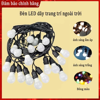 Dây đèn trang trí ngoài trời 20 bóng -10 bóng chống nước dùng cho quán cà phê, trà chanh, trà sữa... BH 12 Tháng