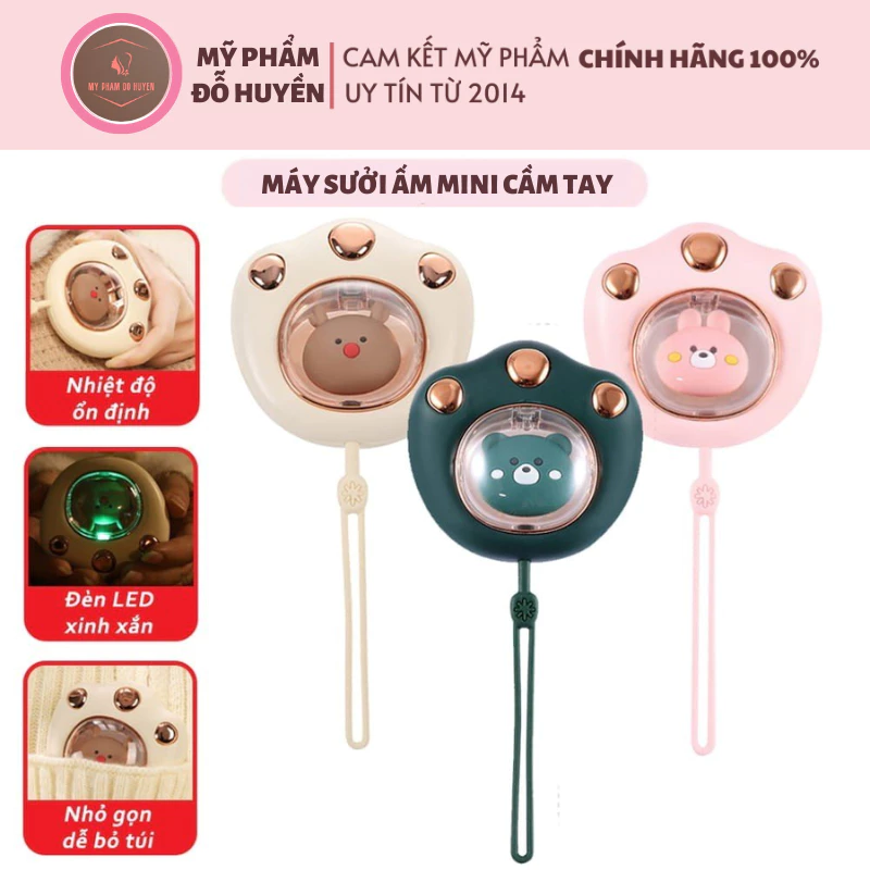 Máy Sưởi Ấm Mini Cầm Tay Đa Năng Hình Chân Mèo Pin Sạc 2400Mah 4 Tiếng Sử Dụng Máy Sưởi Cầm Tay Tích Điện Nhỏ Gọn