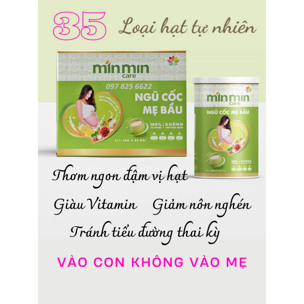 Ngũ cốc mẹ bầu Min Min 35 loại hạt