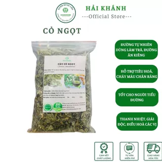 Cỏ ngọt hữu cơ (100g) làm trà, đường ăn kiêng, tạo vị ngọt tự nhiên - Cty Dược Liệu Hải Khánh