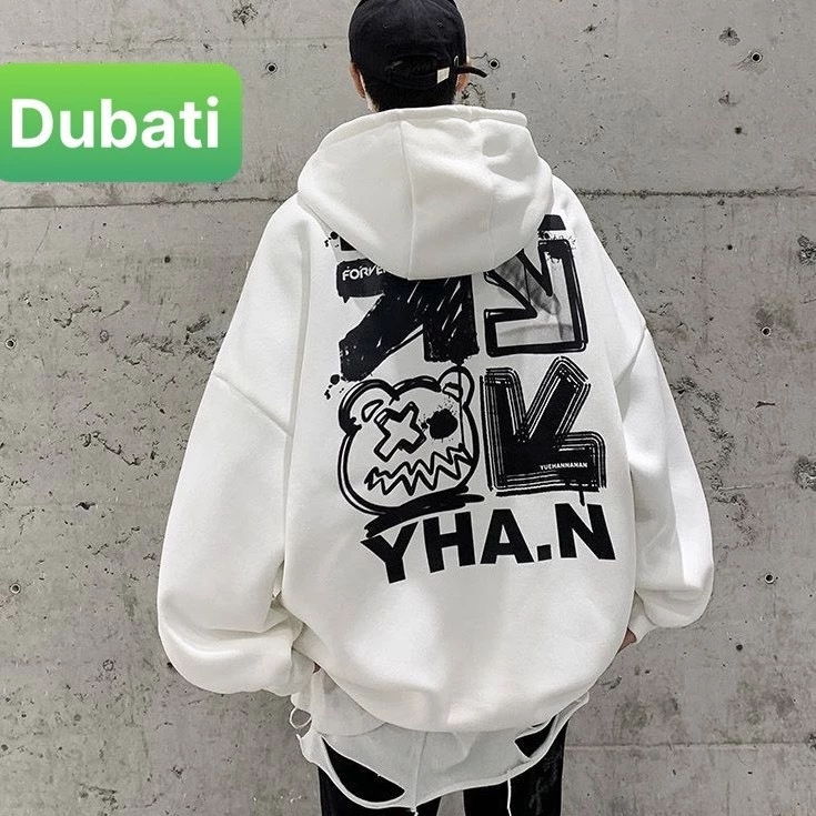 ÁO KHOÁC HOODIE LÓT NHUNG TAY DÀI OVERSIZE IN MŨI TÊN CAO CẤP NHẬT BẢN 2024 - DUBATI FASHION