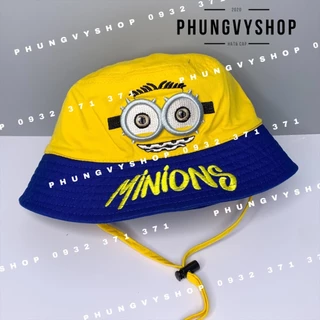 BéTrên 4Tuổi/Vđ 54cm_Mũ bucket tai bèo vành gái trẻ em phungvyshop-nón BO trung MINION