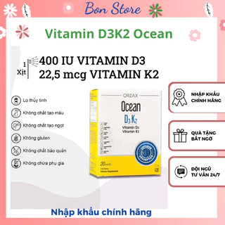 OCEAN D3K2 bổ sung VITAMIN D3 VÀ VITAMIN K2 dạng xịt và nhỏ cho bé - NHẬP KHẨU CHÍNH HÃNG THỔ NHĨ KỲ