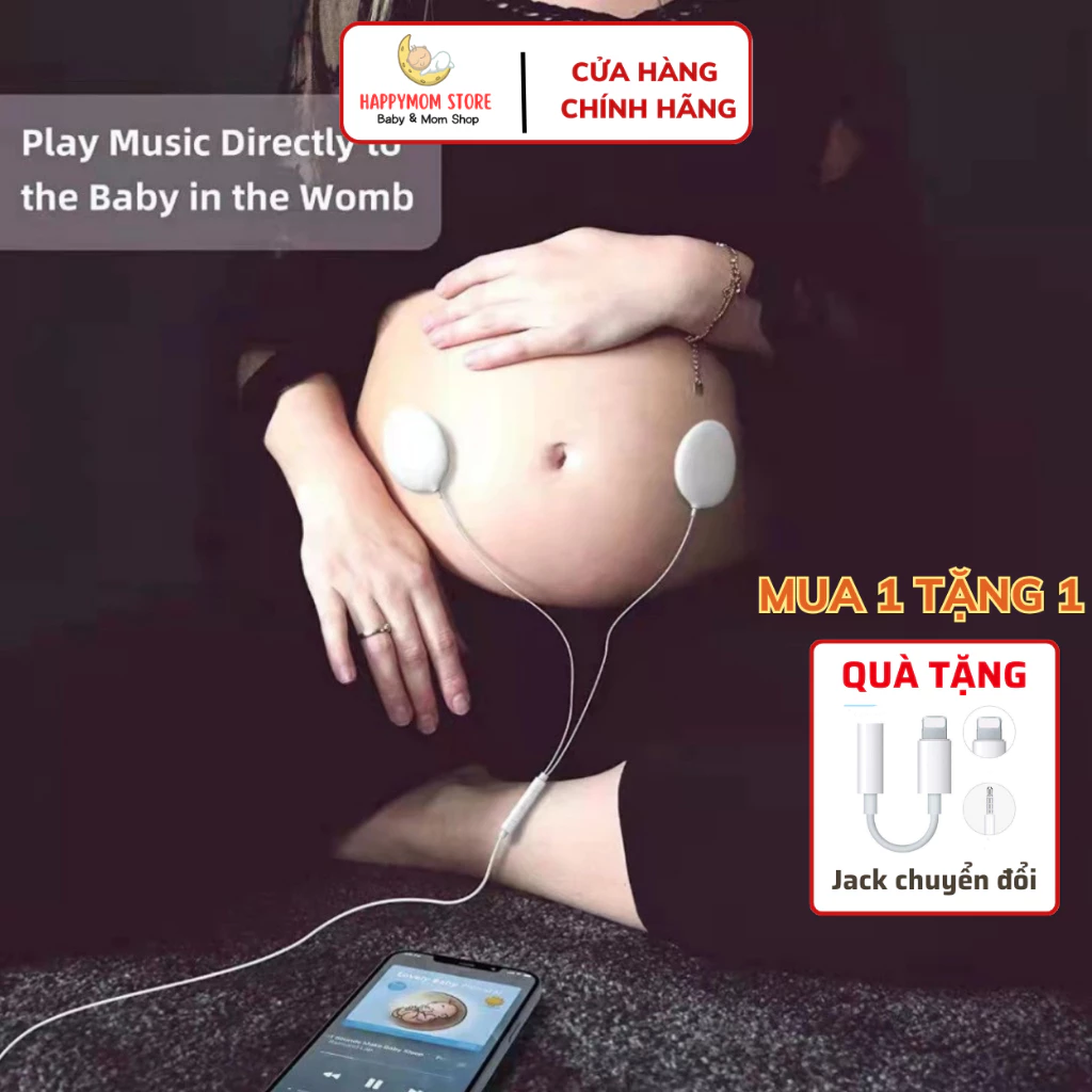 Tai nghe bà bầu cho bé Happymom, hỗ trợ thai giáo, giúp thai nhi thông minh từ trong bụng mẹ