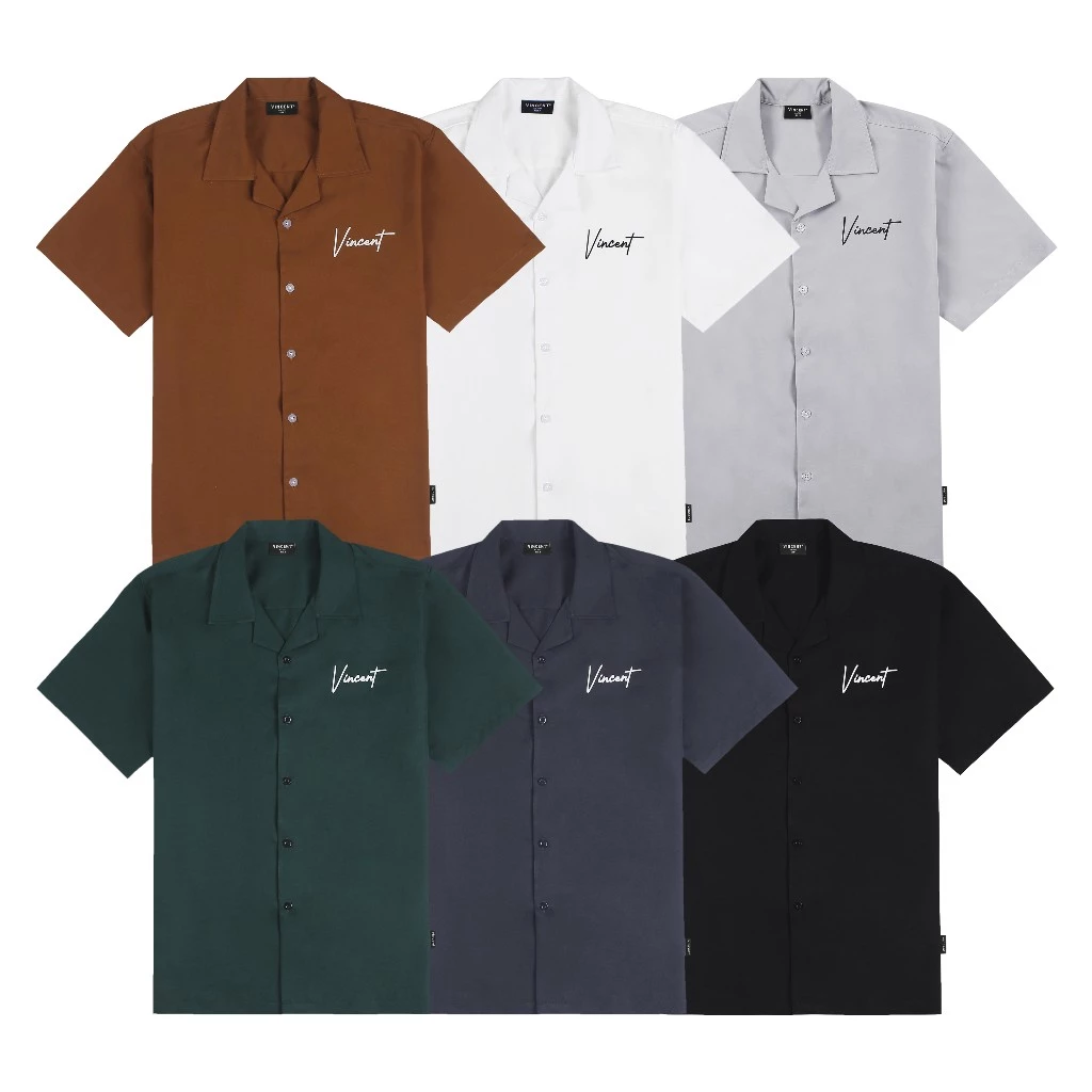 Áo sơ mi Vincent Mango Silk Shirt Màu Trắng, Đen, Xanh Két, Nâu Đồng, Xám Chì, Xám Nhạt