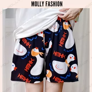 Quần Short hoạt hình Unisex NGỖNG❤️ Quần đùi nam nữ mặc nhà Freesize 38-80kg Molly Fashion