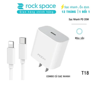 Bộ Sạc nhanh 20W Rockspace T18 hàng chính hãng bảo hành 12 tháng 1 đổi 1