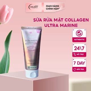 Sữa rửa mặt Collagen Ultra Marine Holikey 120ml làm sạch da, bổ sung collagen, chống lão hóa