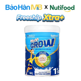 Sữa Bột Nuvi Grow NutiFood số 1+ - Phát Triển Chiều Cao - Lon 900g