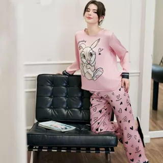 Pyjamas M15 Little Sweet Heart - Dài tay cổ tròn họa tiết Thỏ tim