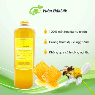 Mật ong hoa cỏ kim Vườn Đăk Lăk (hoa xuyến chi) - 100% mật nguyên chất, ngọt đậm 1000ml (1400gr)