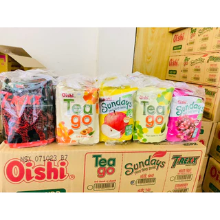 thung 50 Bịch trà xanh đủ vị Tea Go Oishi 180gr. Chỉ 3100d