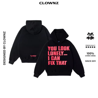 Áo hoodie boxy ClownZ Lonely Hoodie local brand form rộng đồ mùa đông nam nữ unisex