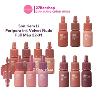 (FULL MÀU 22-31) SON KEM LÌ PERIPERA INK VELVET NUDE