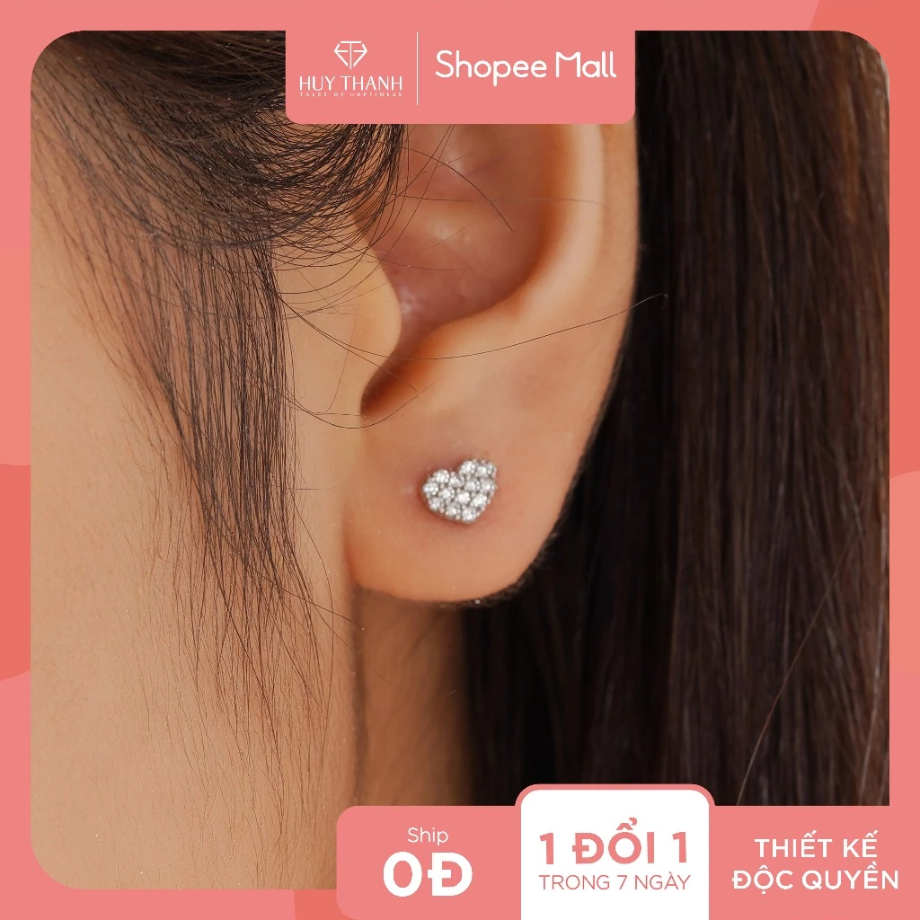 Bông Tai Nữ Vàng Tây BT161B Huy Thanh Jewelry