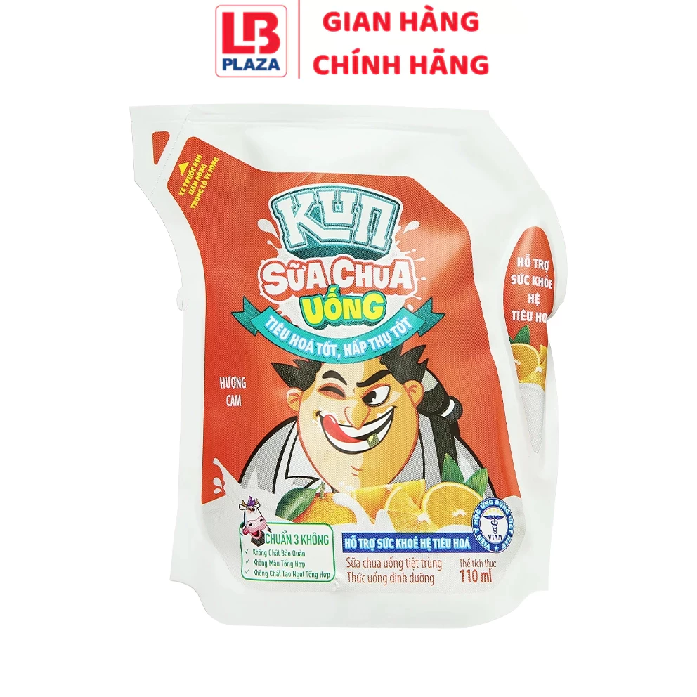 Sữa chua uống Kun túi hương cam 110ml