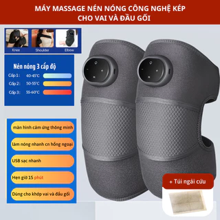 Máy Massage Đầu Gối Làm Nóng Rung Đa Điểm, Máy Mát Xa Giảm Đau Nhức Khớp Gối, Bắp Chân, Bả Vai