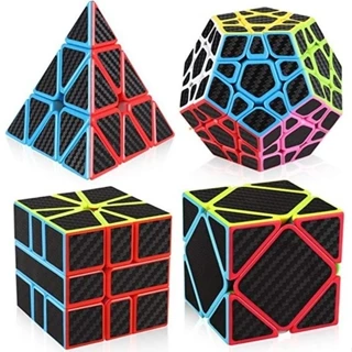 Combo 4 Rubik Biến Thể QiYi Gift Box Mastermorphix Pyraminx Megaminx Skewb Ivy cube