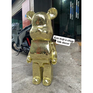 Gấu BearBrick bụng phệ ,đính đá ánh bạc Size Lớn-80cm-tượng gấu BearBrick decor cửa hàng, nhà của,kệ,tủ-quà tặng đẹp