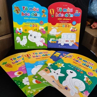 Bộ 6 Tập Tô Màu Và Bóc Dán Stickers Cho Bé 2-10 Tuổi Vui Chơi, Giáo Dục Sớm Mow.toy Giá R.ẻ