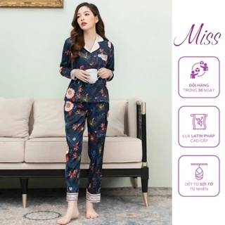 BỘ PYJAMA DÀI TAY CAO CẤP - DT12 - DÀI HOA SẮC MÀU